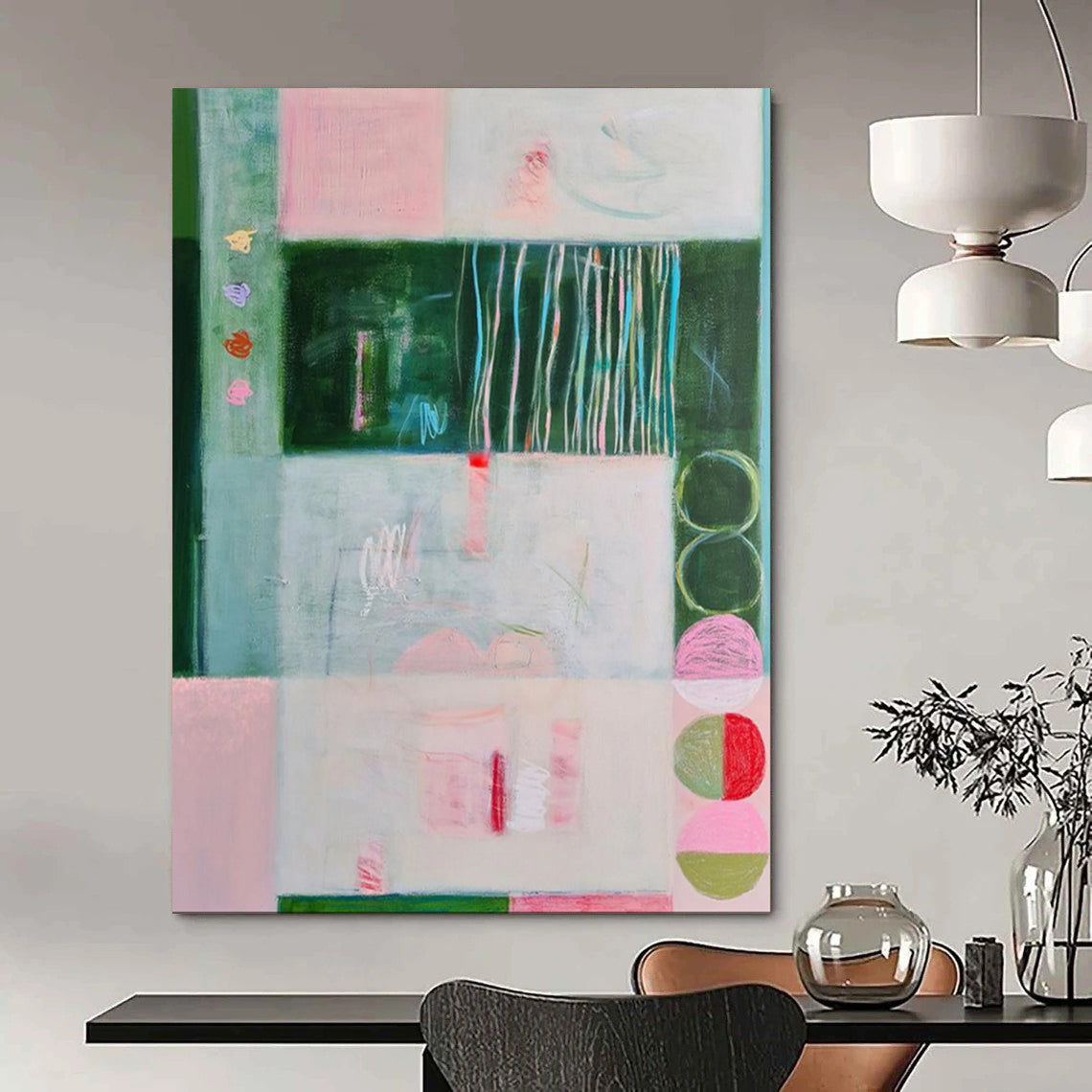 Oversized Custom Hand-Painted Abstract Art for Living Room & Hotel LargeART1852