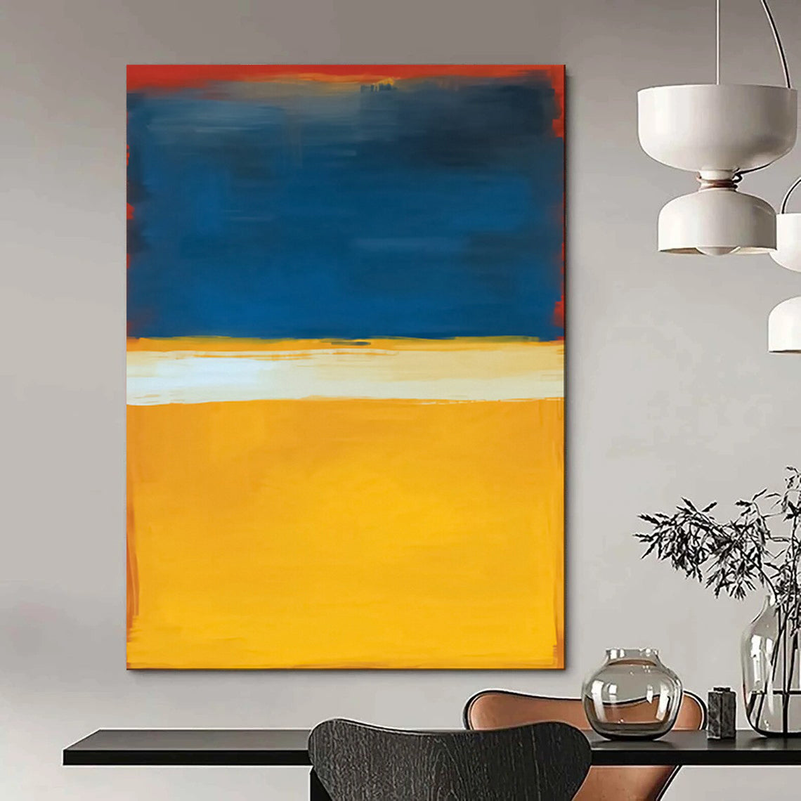 Organic & Harmonious Custom Hand-Painted Abstract Painting for Dining Room & Bar LargeART1945