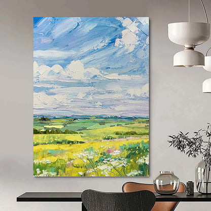 Enormous Custom - Painted Textured Canvas Abstract for Hallway & Dining Room DKH1050