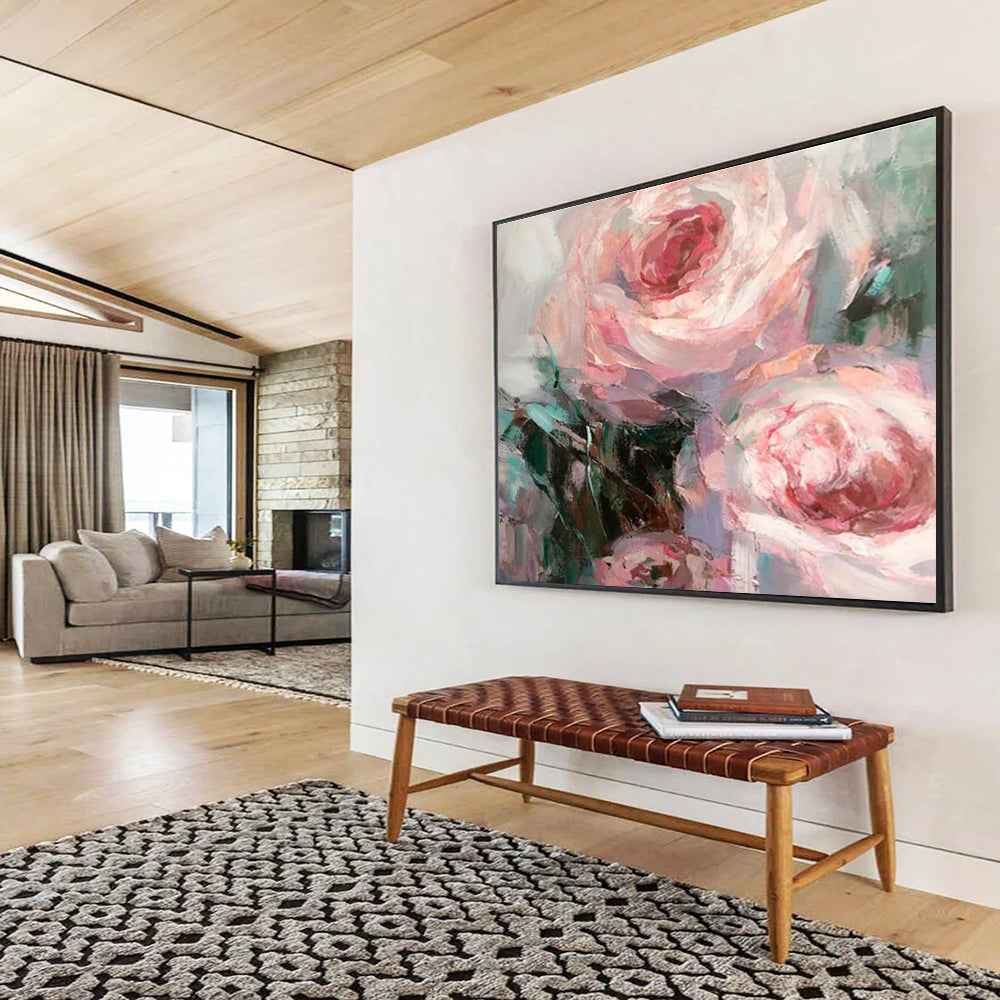 Immense Textured Hand - Painted Abstract Painting for Space Styling DKH724