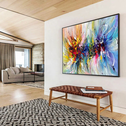 Luminous Giant Abstract Painting for Hallway & Bar LargeART1776