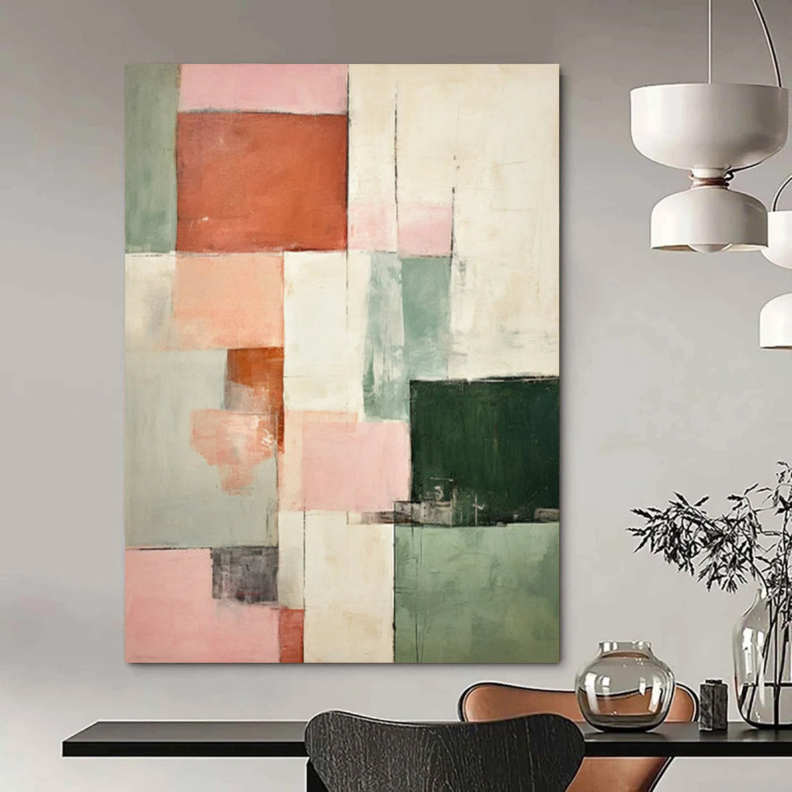 Huge Hand-Painted Abstract Canvases for Bedroom & Dining Room LargeART2299