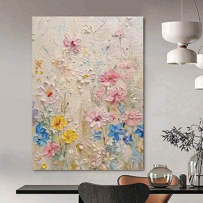 Custom - Made Hand - Painted Textured Abstract Canvas for Bedroom & Office DKH1000