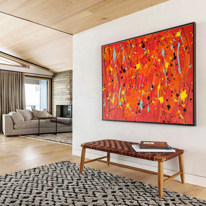 “Luminary Echoes” Large - Format Abstract Painting for Entryway & Living Room DKH286