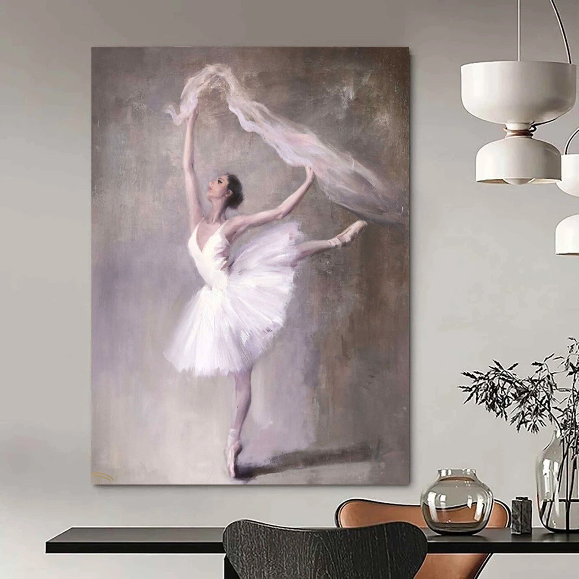 Grand-Scale Hand-Painted Abstract Canvases for Bar & Entertainment Room LargeART2181