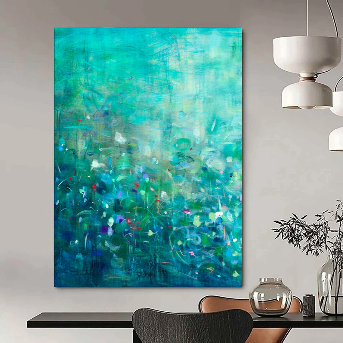 Hand-Painted Personalized Abstract Painting for Bedroom & Hotel LargeART1859
