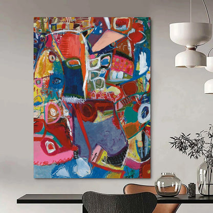 Hand-Painted Large Custom Abstract Paintings: Textured Styles for Dining Room & Bar DTP297