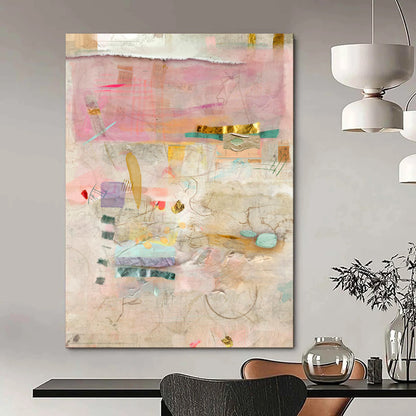 Hand-Painted Bespoke Abstract Canvas for Dining Room & Hotel LargeART1853