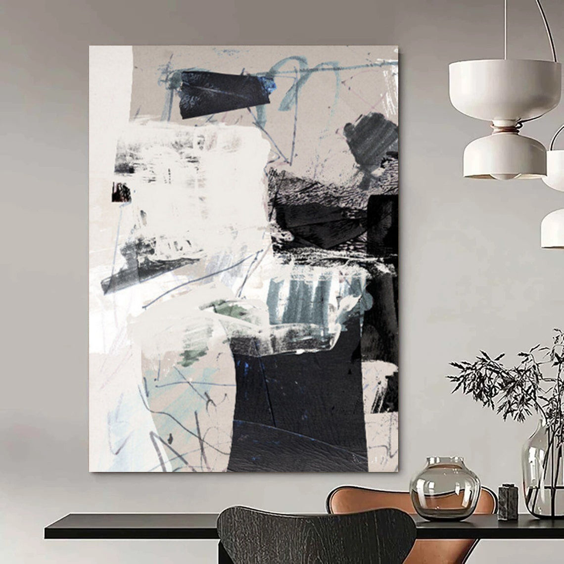 Big-Scale Hand-Painted Abstract Art: Custom, Textured, and Exclusive DTP194