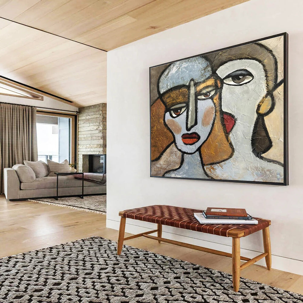 Oversized Textured Handmade Abstract Painting for Decorative Upgrade DKH719