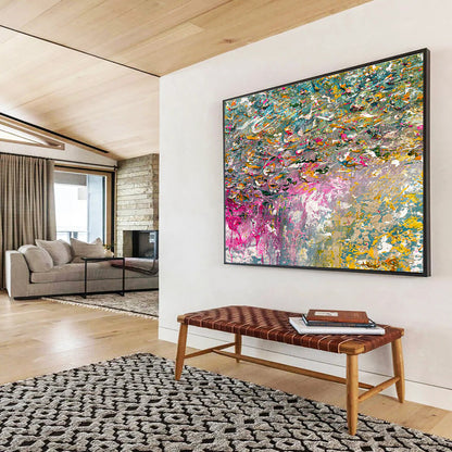 Stylish Large Abstract Artwork with Chic Textured Details for Hallway & Entryway DKH920