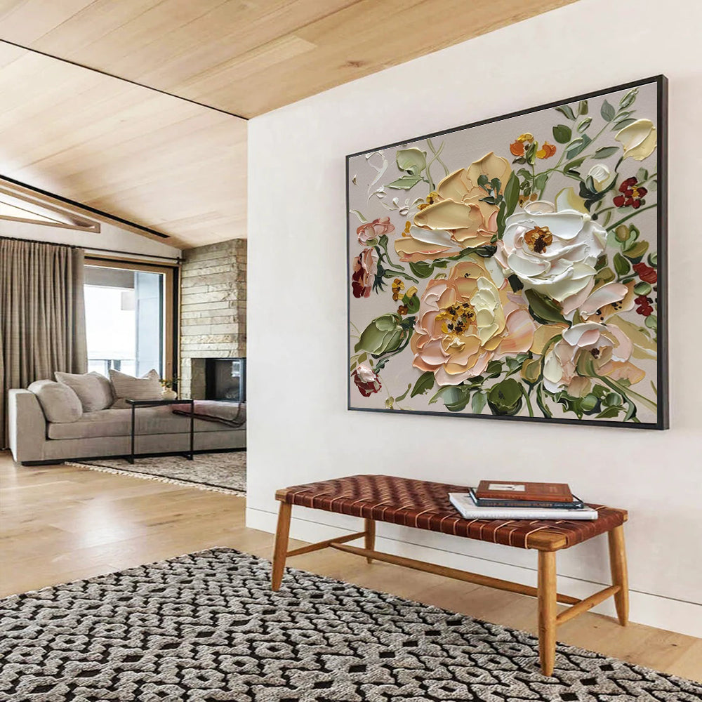 Memorable Original Gigantic Textured Hand - Applied Abstract Wall Mural for Unforgettable Settings DKH824