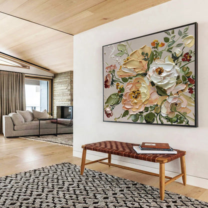 Memorable Original Gigantic Textured Hand - Applied Abstract Wall Mural for Unforgettable Settings DKH824