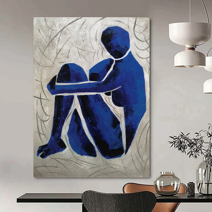 Elevated - Reach Vertical Hand - Painted Custom Abstract Overture (with Intricate Textures) for Hallway and Entryway DKH1569