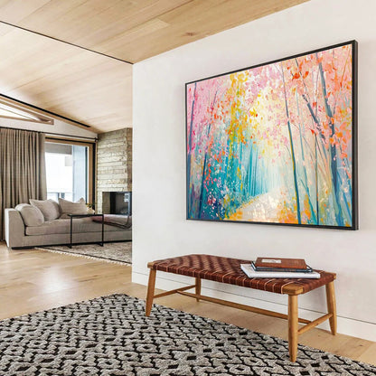 Immense Original Hand - Applied Textured Abstract Wall Mural for Captivating Focal Points DKH814