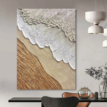 Large - Format Custom - Textured Hand - Painted Abstract Mural for Dining Room & Bar DKH1026