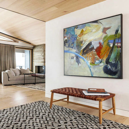 Dynamic Original Monumental Textured Abstract Canvas for Trendsetting Interiors DKH845