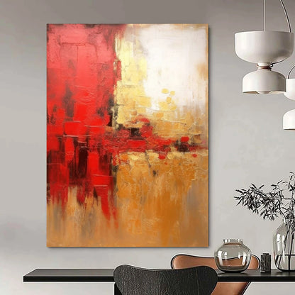 Jumbo - Scale Hand - Painted Textured Custom Abstract Canvas for Office and Entryway DTP069