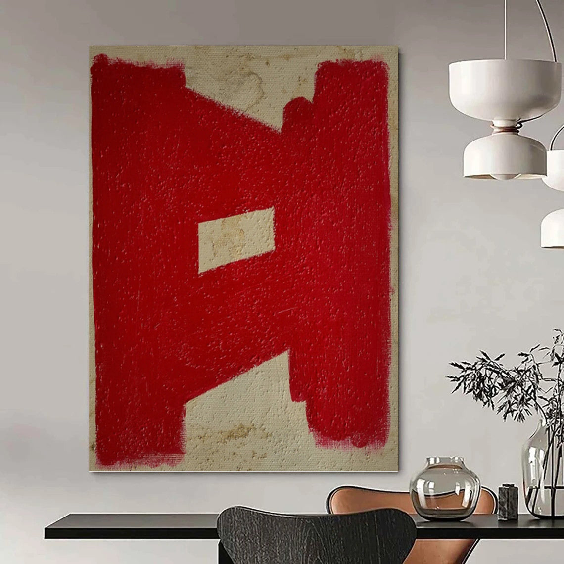 Striking Custom - Crafted Textured Canvas Abstract for Living Room & Office DKH1076