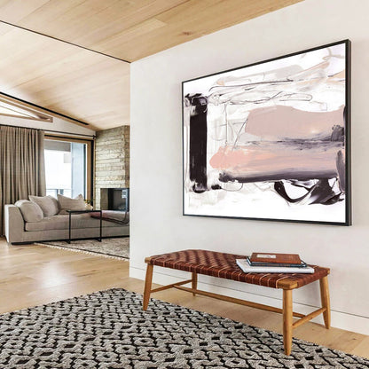 Minimalist Pink - White Abstract: Ideal for Minimalist - Style Spaces DLZ143