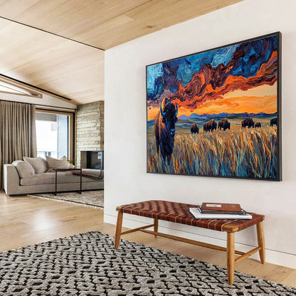 Giant Original Hand - Painted Textured Abstract Wall Art for Impactful Statements DKH806