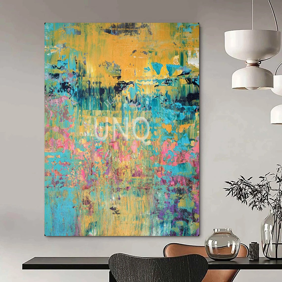 Artisan-Crafted Large Textured Wall Decor for Bedroom & Spa LargeART2167