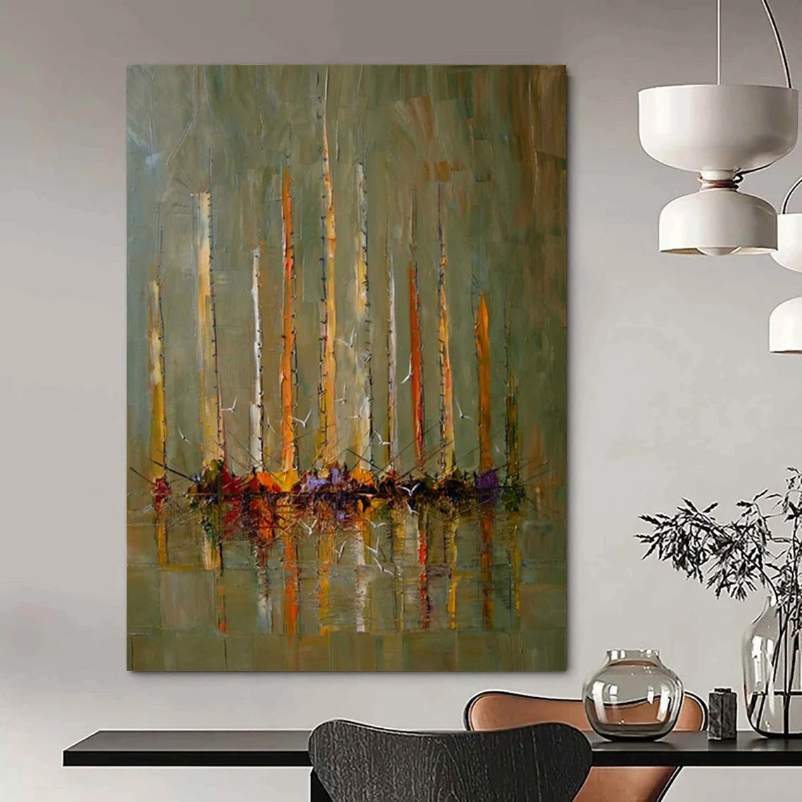 Custom Abstract Art: Big Sizes, Textured Styles for Living Room & Office DTP330