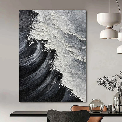 Custom Hand-Painted Abstract Mural for Living Room & Hotel LargeART1484