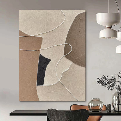 Polished Hand - Painted Textured Abstract Canvas for Hallway & Living Room DKH1313