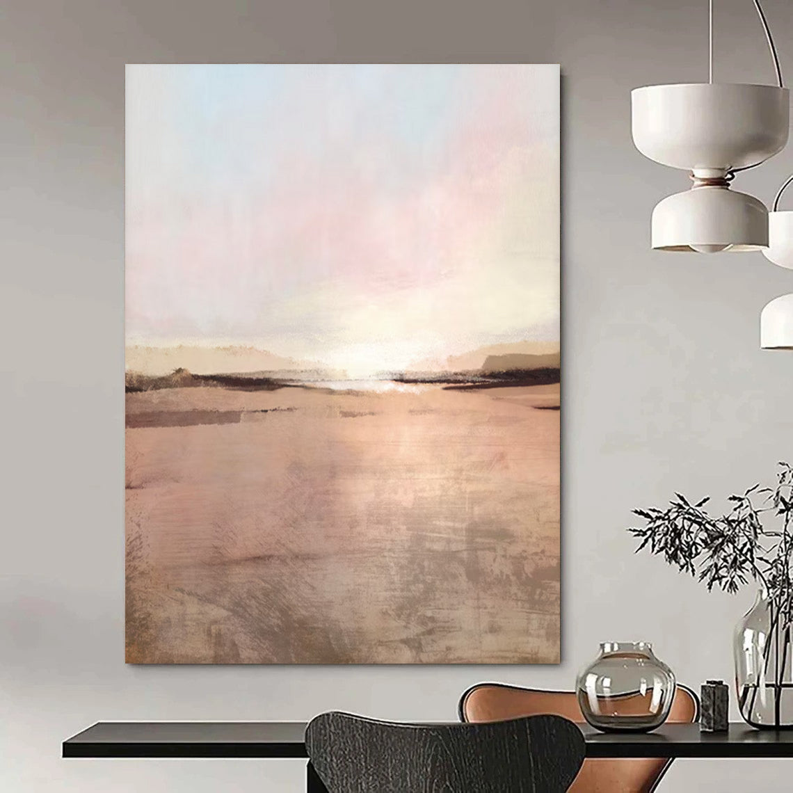 Custom Large-Scale Abstract Art: Hand-Painted, Textured Perfection DTP163