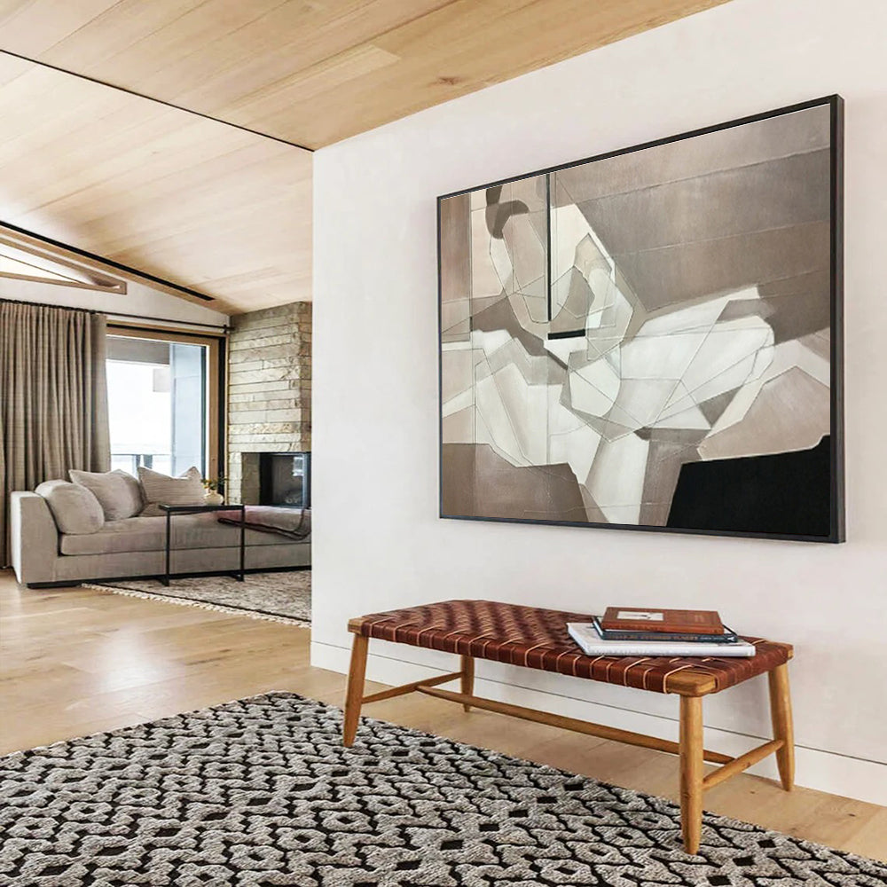 “Ethereal Echoes” Immense Abstract Wall Decor for Entryway & Bedroom DKH350