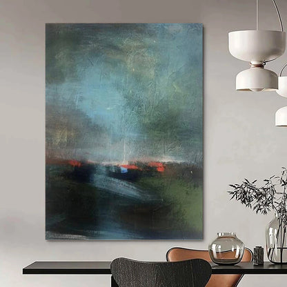 Large - Sized Captivating Hand - Painted Textured Abstract Canvas for Hallway & Entryway DKH1408