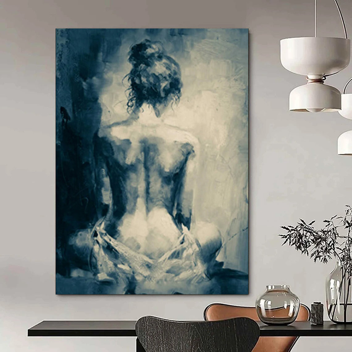 Hand-Painted Personalized Abstract Painting for Living Room & Bar LargeART1833