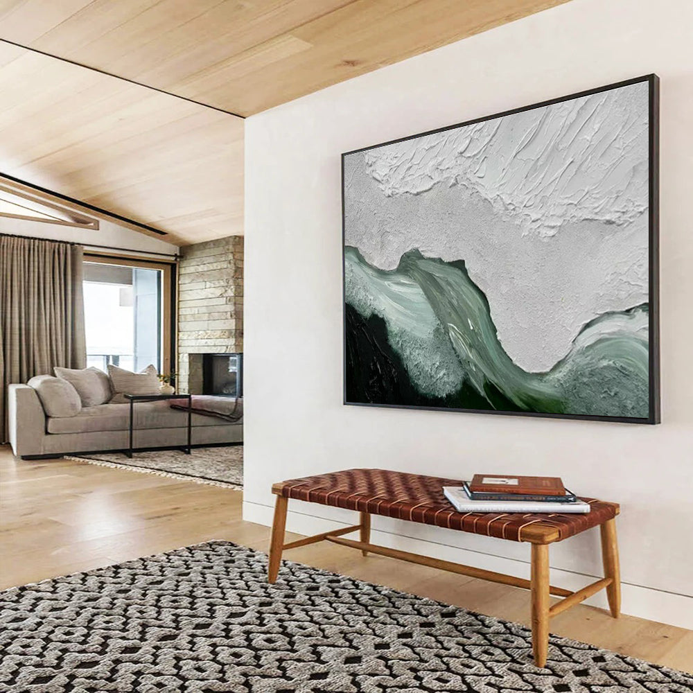 Massive Hand - Crafted Textured Abstract Canvas for Artful Enhancements DKH744