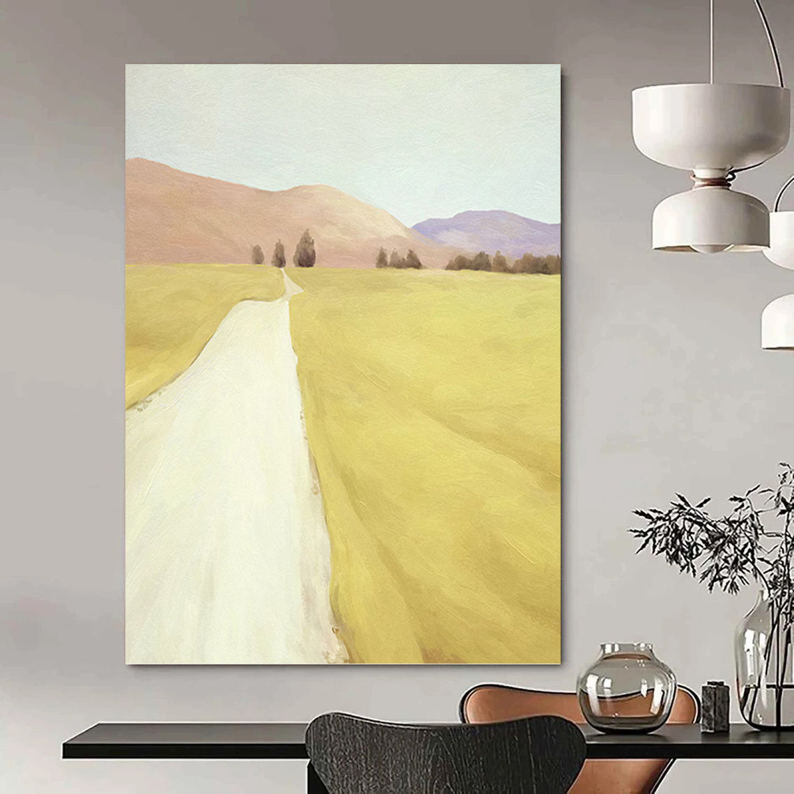 Large - Sized Alluring Hand - Painted Textured Abstract on Canvas for Bedroom & Entryway DKH1415