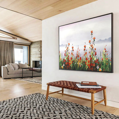 Wildflower Meadow by the Lake - Whimsical Living Room or Bedroom Decor DLZ189
