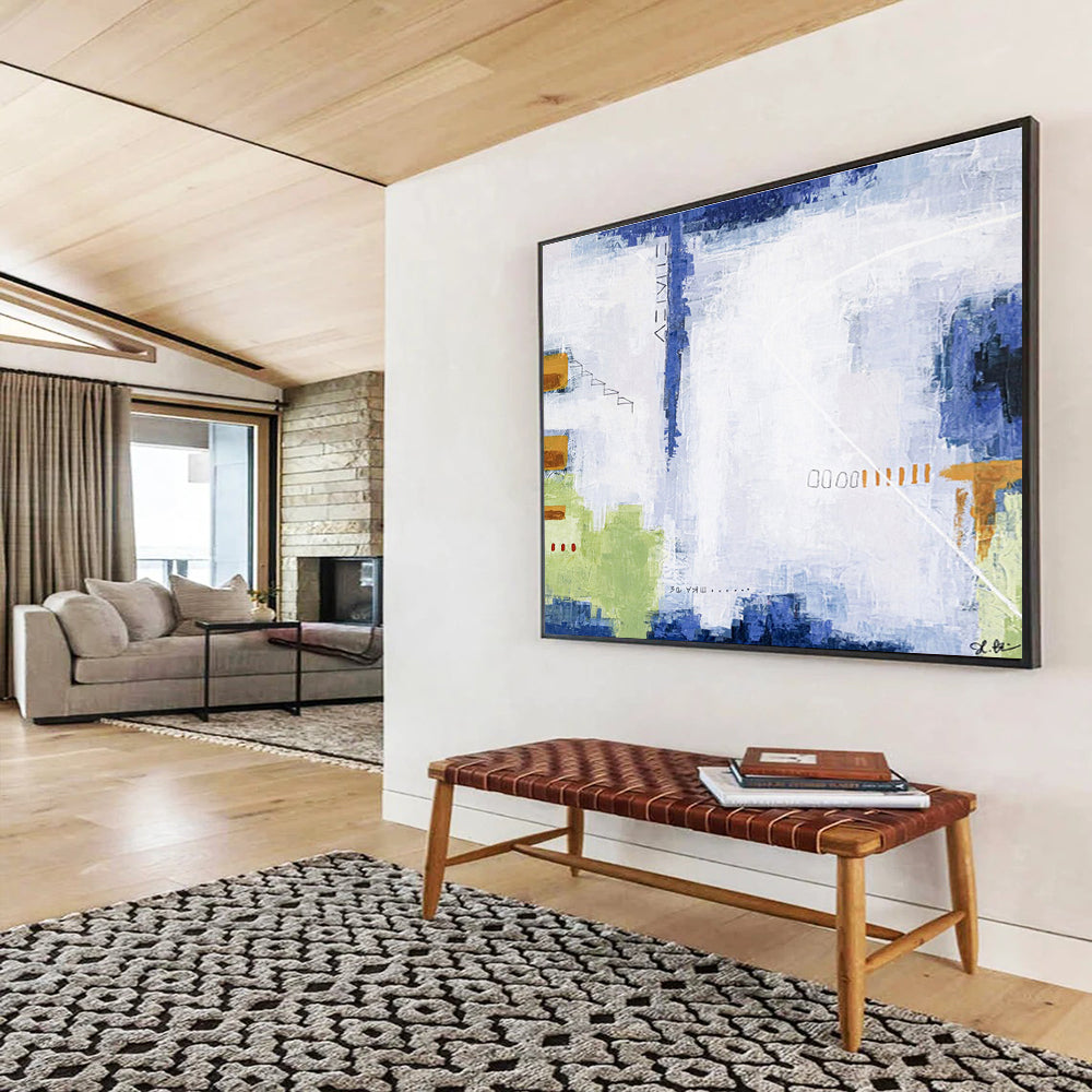 Immense Hand - Painted Textured Abstract Wall Decor for Dining Room & Bar DKH573