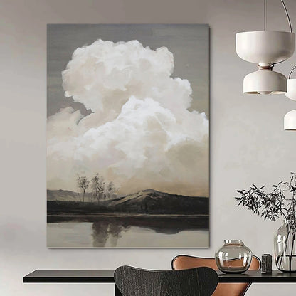 Large - Format Hand - Painted Textured Custom Abstract Work, for Decorating Bedroom and Dining Room DKH1439