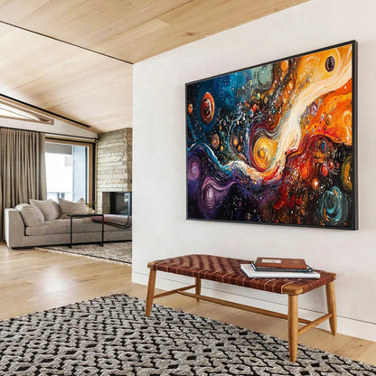 Giant Original Textured Hand - Crafted Abstract Painting for Transformed Environments DKH815