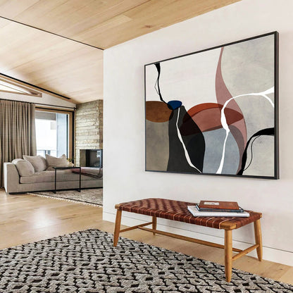 “Abstract Resonance” Oversized Abstract Canvas for Living Room & Bar DKH358