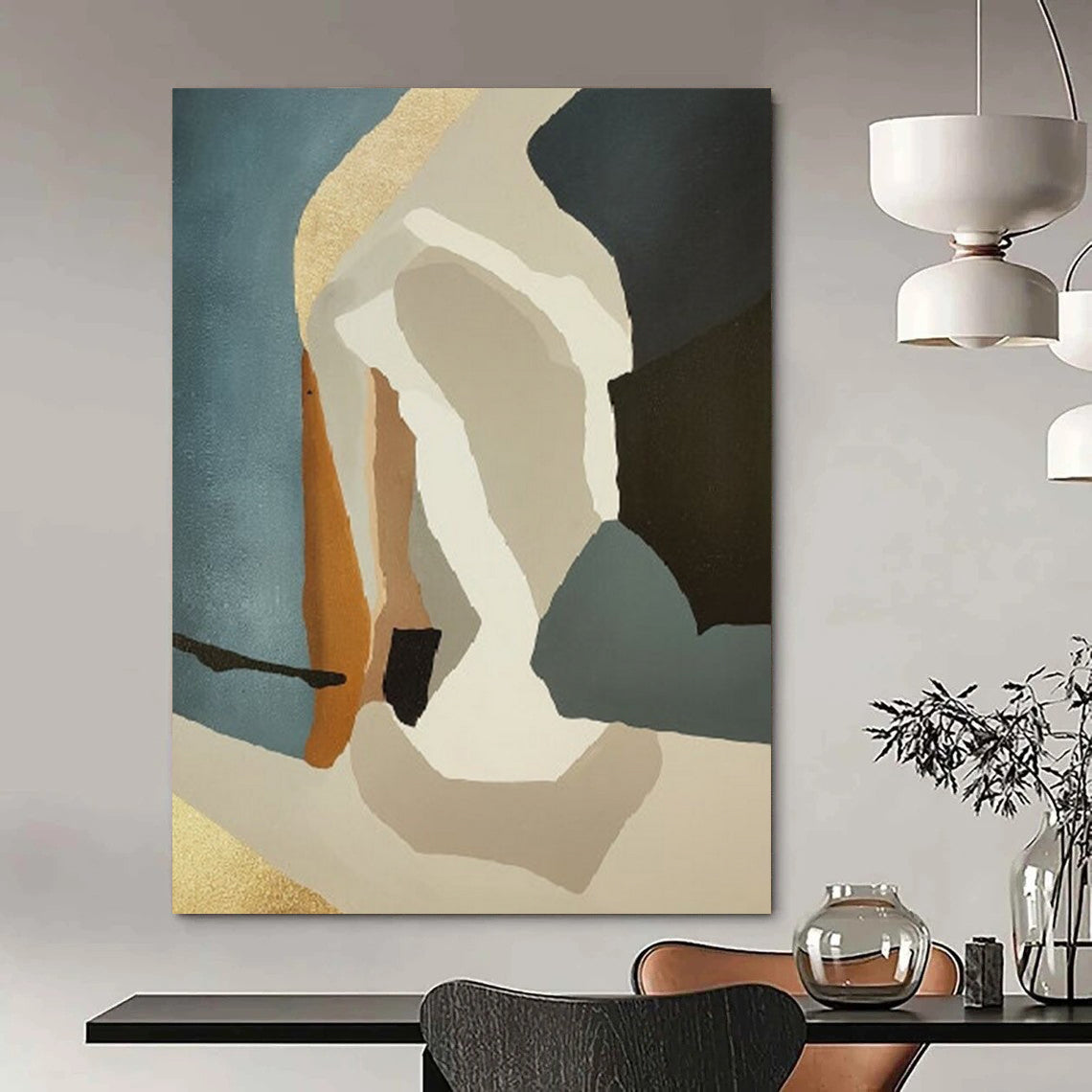 Swirling Textures: Large - Format Custom Abstract Gem for Bedroom and Bar DTP145