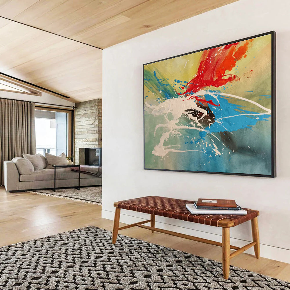 Exquisite Original Massive Textured Hand - Painted Abstract Wall Art for Enhanced Aesthetics DKH843