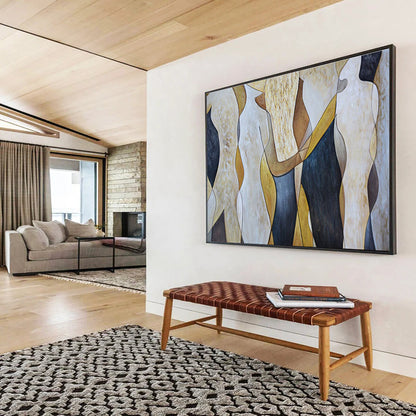 Grand Textured Hand - Painted Abstract Artwork for Interior Prestige DKH731
