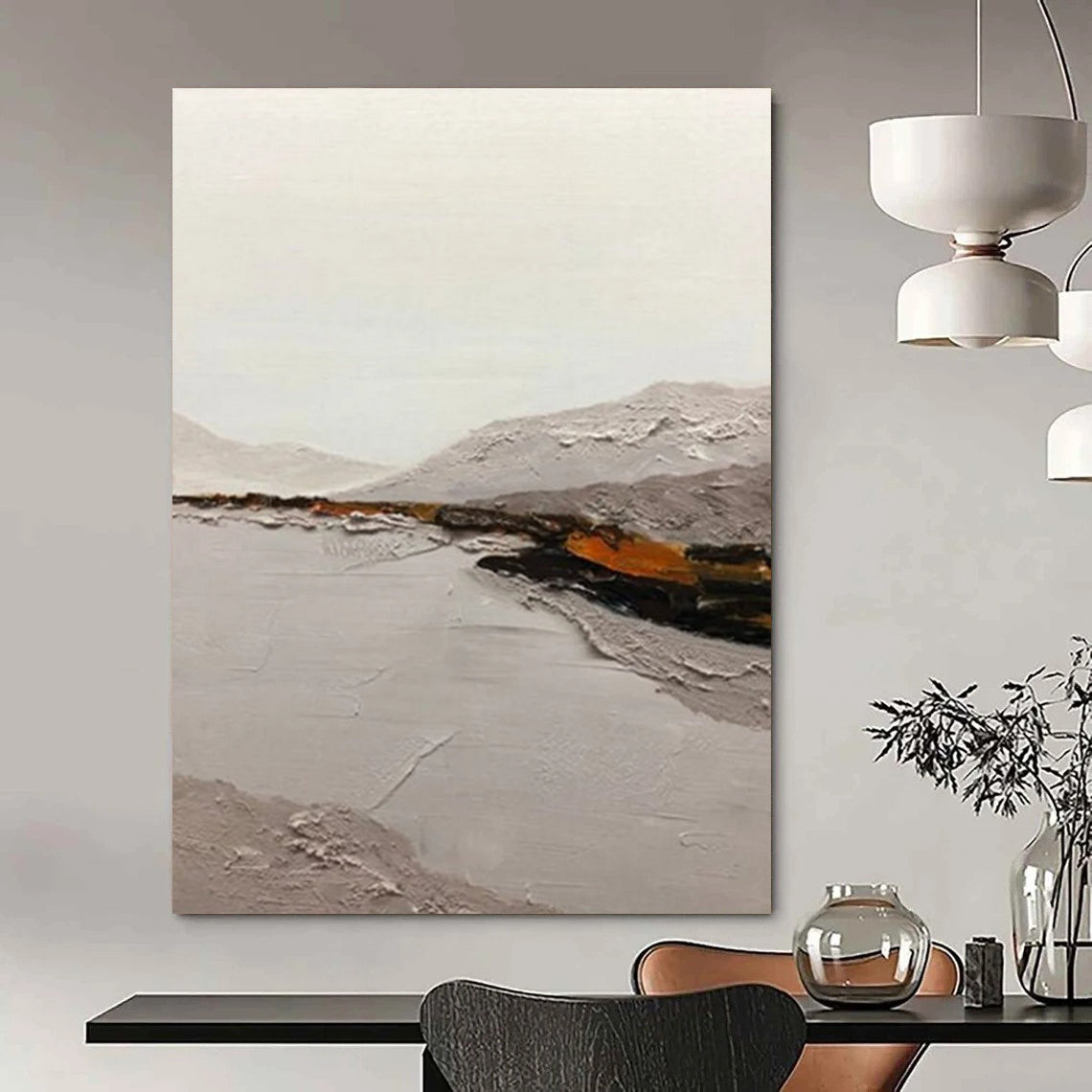 Custom Hand-Painted Abstract Paintings for Dining Room & Bar DTP401
