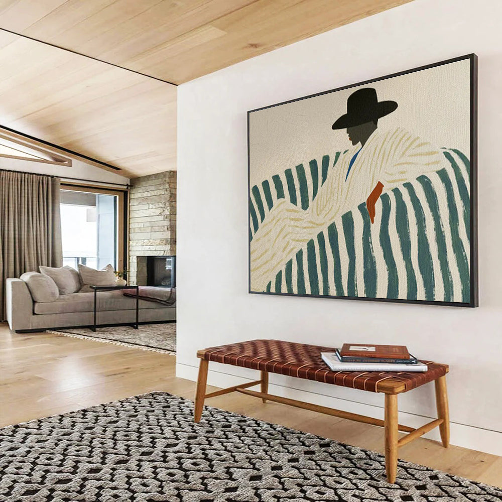 “Flow Dynamics” Immense Abstract Wall Mural for Hallway & Bar DKH229