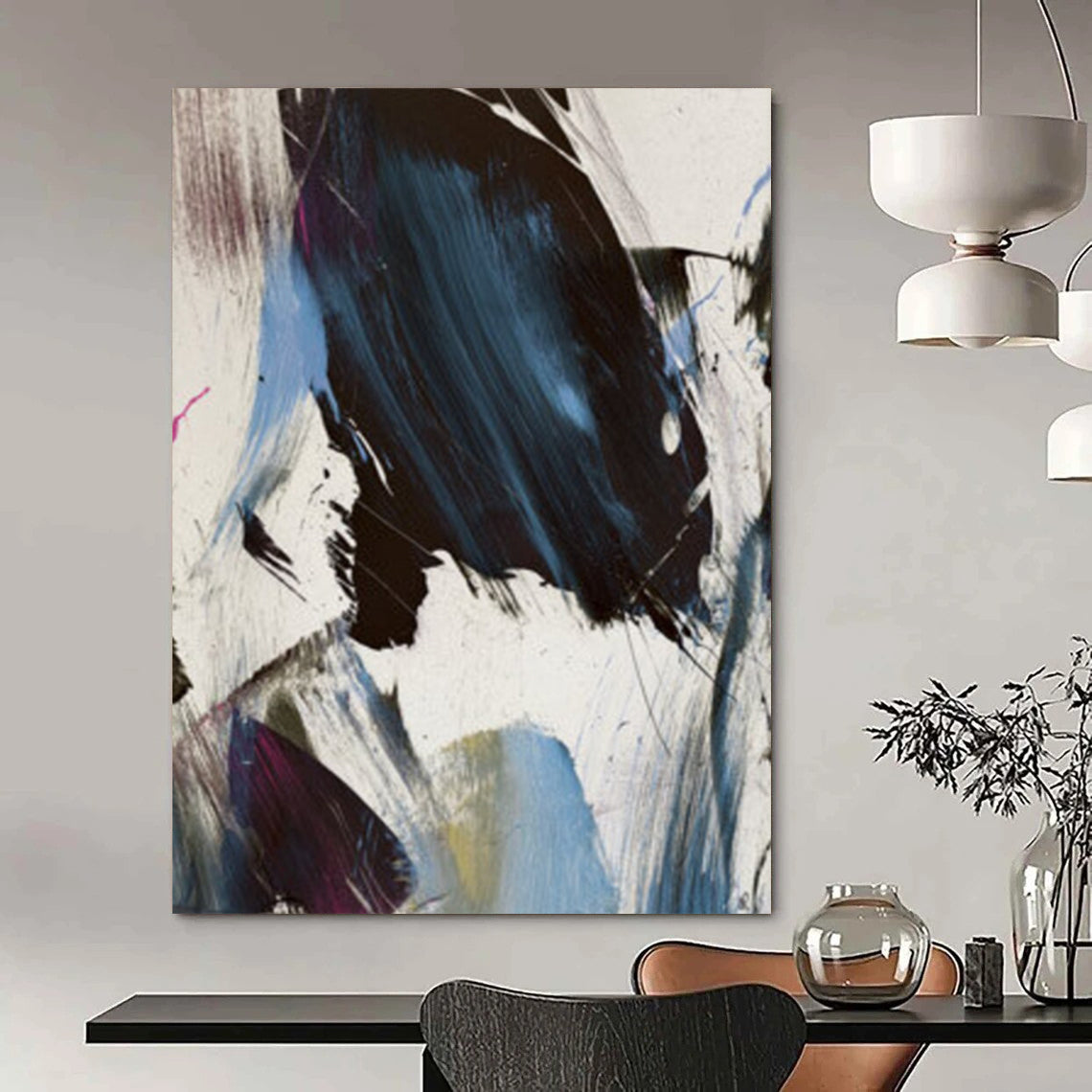 Big-Size Custom Hand-Painted Abstract Art: Textures for Every Room DTP186