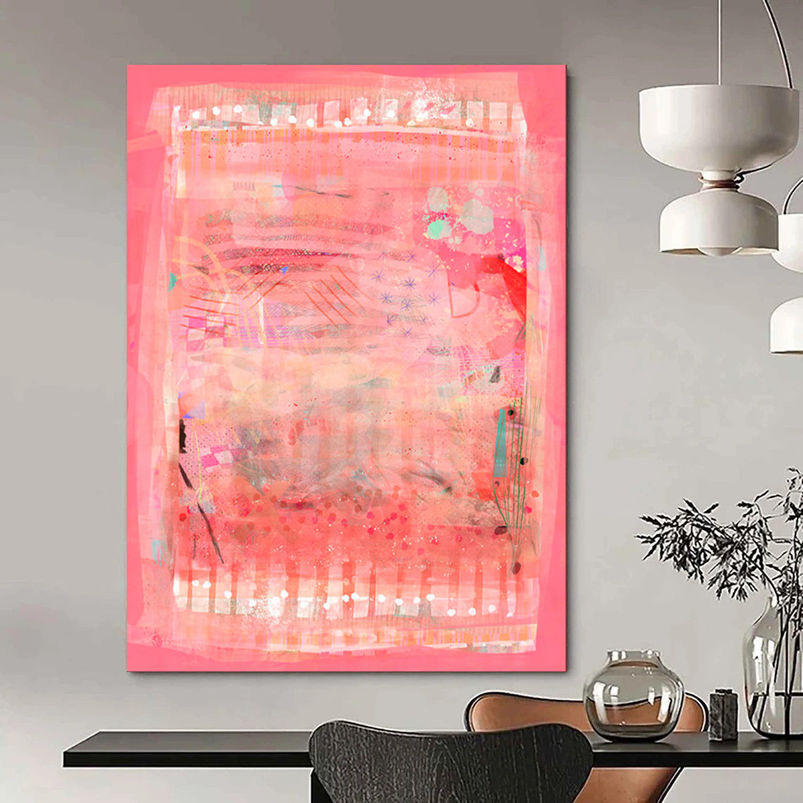 Oversized Custom Hand-Painted Abstract Art for Bar & Hotel LargeART1826
