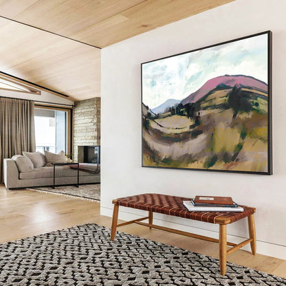 Vibrant Mountain Landscape - Oversized Eclectic Dining Room Art DLZ126