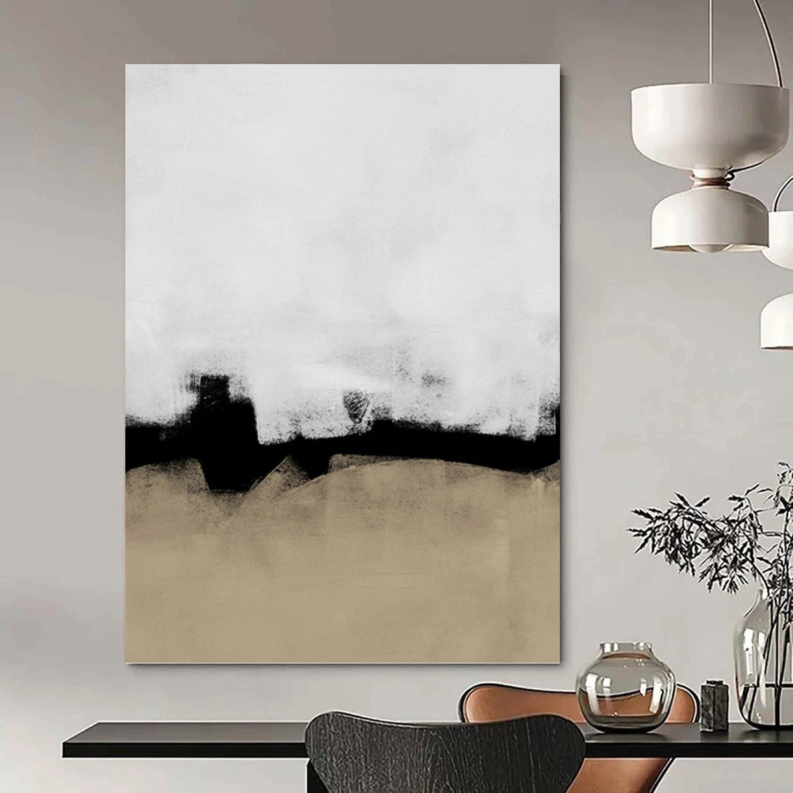 Industrial Textured Abstract Artwork for Office & Hotel Lobby DKH0965