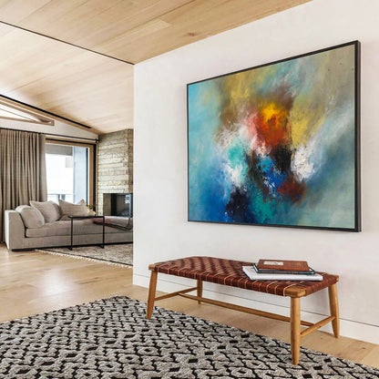 Custom - Sized Abstract Artwork for Bedroom DKH002